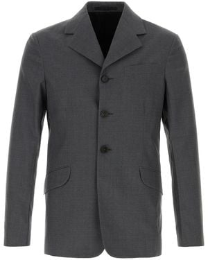 Jil Sander Notched Lapel Blazer - Black
