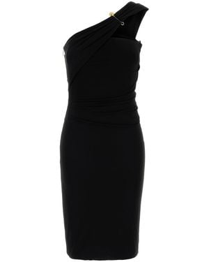 Versace Black Crepe One-shoulder Dress