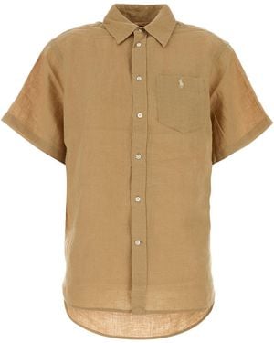 Polo Ralph Lauren Camel Linen Shirt - Multicolour