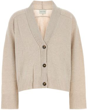 Loulou Cardigan Kaia in cashmere sabbia - Neutro