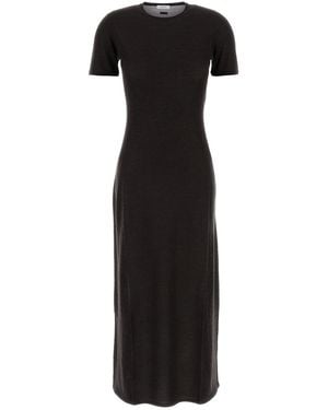 Ferragamo Salvatore Dark Cashmere Blend Dress - Black