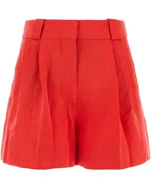 BLAZE Coral Silk Blend Flica Selle Shorts - Red
