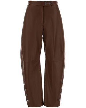 Sportmax Chocolate Leather Cinepresa Pant - Brown
