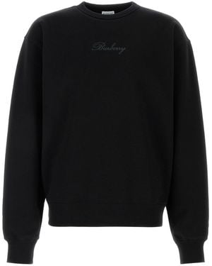 Burberry Felpa in cotone nero