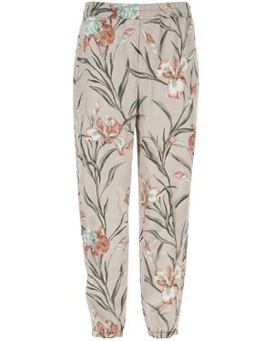 Saint Laurent Pantalone in raso stampato - Neutro