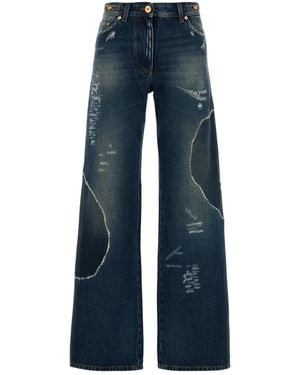 Versace Timeless Straight-Leg Jeans With Classic Five-Pocket Design - Blue