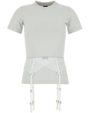 Balenciaga Chalk Stretch Cotton T-Shirt - White