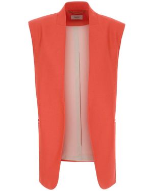 Agnona Coral Wool Blend Vest - Red