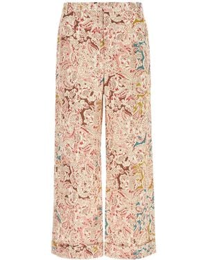 Valentino Garavani Printed Hemp Pant - Natural