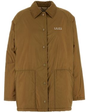 Prada Giubbino in Re-Nylon cammello - Marrone