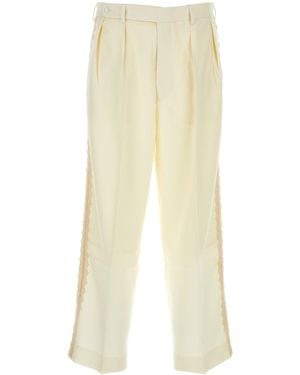Bode Pantalone in lana avorio - Bianco