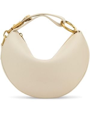 Burberry Ivory Leather Knight Arc Handbag - Natural