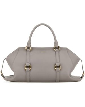 McQueen Grey Leather Medium Farringdon Handbag