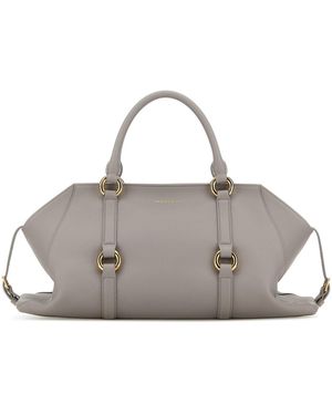 McQueen Grey Leather Medium Farringdon Handbag