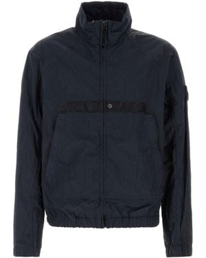 Stone Island Dark Blue Nylon Jacket