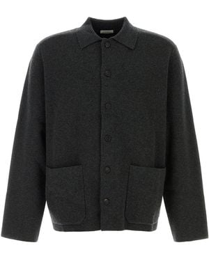 LeKasha Charcoal Cashmere Cardigan - Black