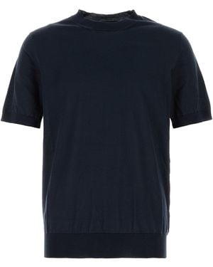 Prada Maglione in seta blu navy