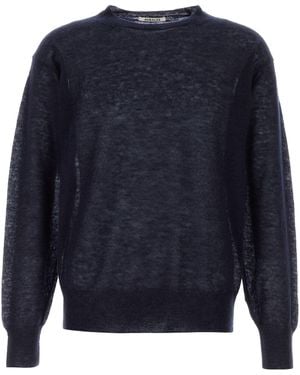 AURALEE Navy Blue Mohair Blend Jumper