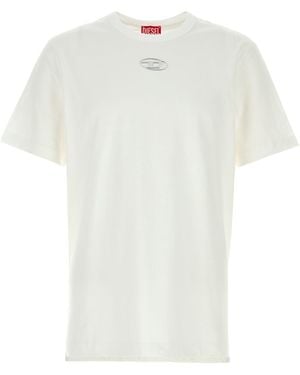 DIESEL T-shirt T-Adjust in cotone bianco