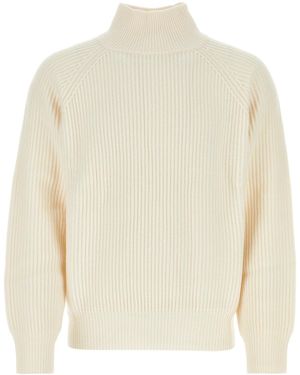 LeKasha Ivory Cashmere Jumper - White