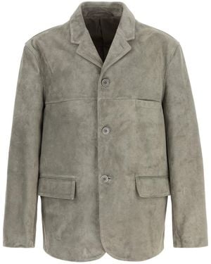 Lemaire Gray Suede Blazer