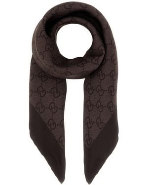 Gucci Foulard in seta stampata - Nero