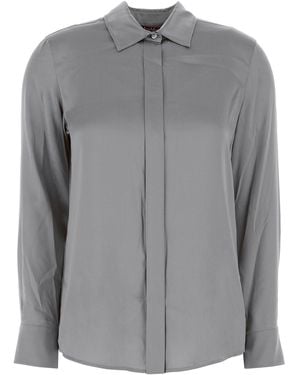 Max Mara Camicia Baden in raso stretch carta da zucchero - Grigio