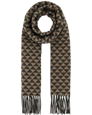 Prada Sciarpa in misto lana ricamata - Nero