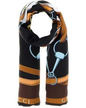 Gucci Foulard in twill stampato - Blu