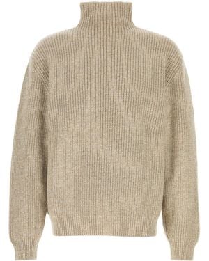 Lemaire Cappuccino Wool Oversize Sweater - Natural