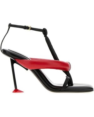 Givenchy Square Toe Heels - Red