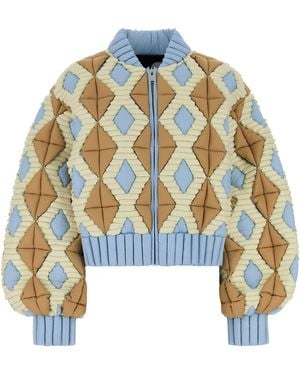 RAXXY Multicolor Nylon Down Jacket - White