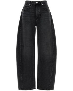 Alexander Wang Jeans dalla gamba ampia in denim nero