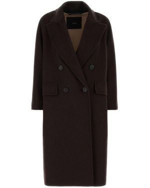 ATELIER Brown Cashmere Blend Angus Coat - Black