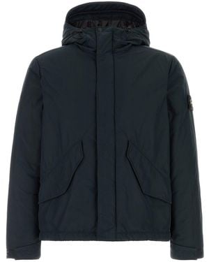 Stone Island Midnight Blue Polyester Blend Padded Jacket - Black