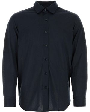 Brioni Midnight Blue Silk Blend Shirt