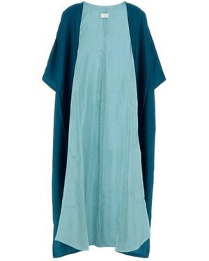 THE ROSE IBIZA Two-tone Silk Kimono - Blue