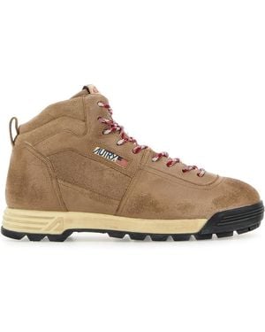 Autry Beige Suede Malga Ankle Boots - Brown