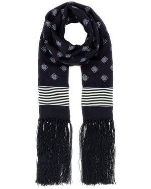 Bode Printed Silk Scarf - Black