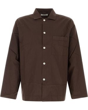 Tekla Brown Poplin Shirt