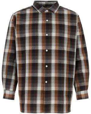 Nanamica Embroidered Cotton Blend Oversize Shirt - Black