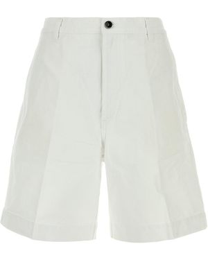 Nine:inthe:morning White Cotton Otto Bermuda Shorts