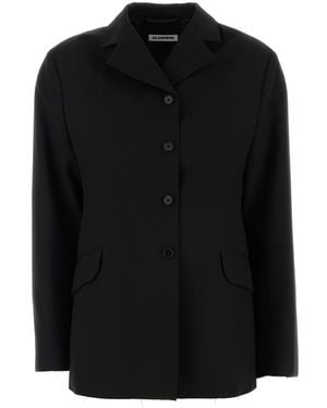 Jil Sander Giacca in lana nera - Nero