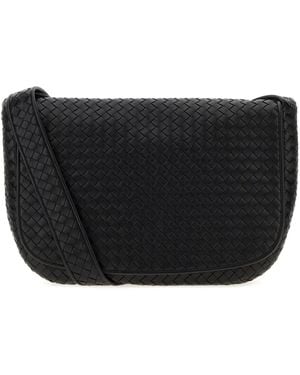 Bottega Veneta Borsa a tracolla in pelle nera - Nero