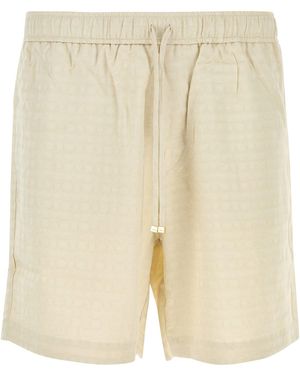 Amiri Bermuda in raso sabbia - Neutro
