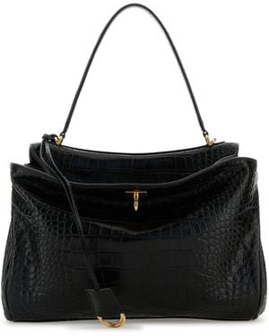 Balenciaga Borsa a mano Rodeo in pelle nera - Nero