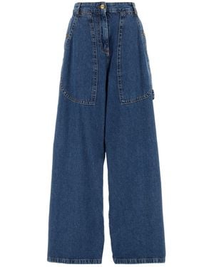 Etro Wide Leg Cotton Jeans - Blue
