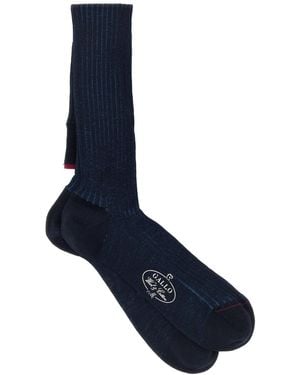 Gallo Dark Blue Wool Blend Socks