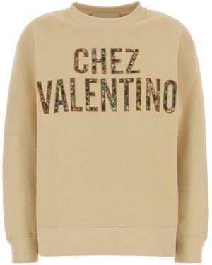 Valentino Garavani Beige Cotton Sweatshirt - Natural