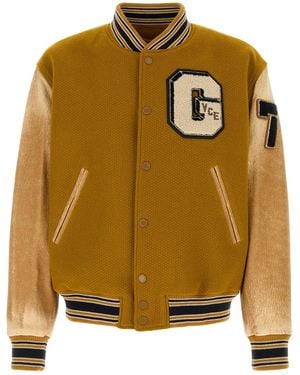 Golden Goose Ochre Wool Aleandro Bomber Jacket - Metallic